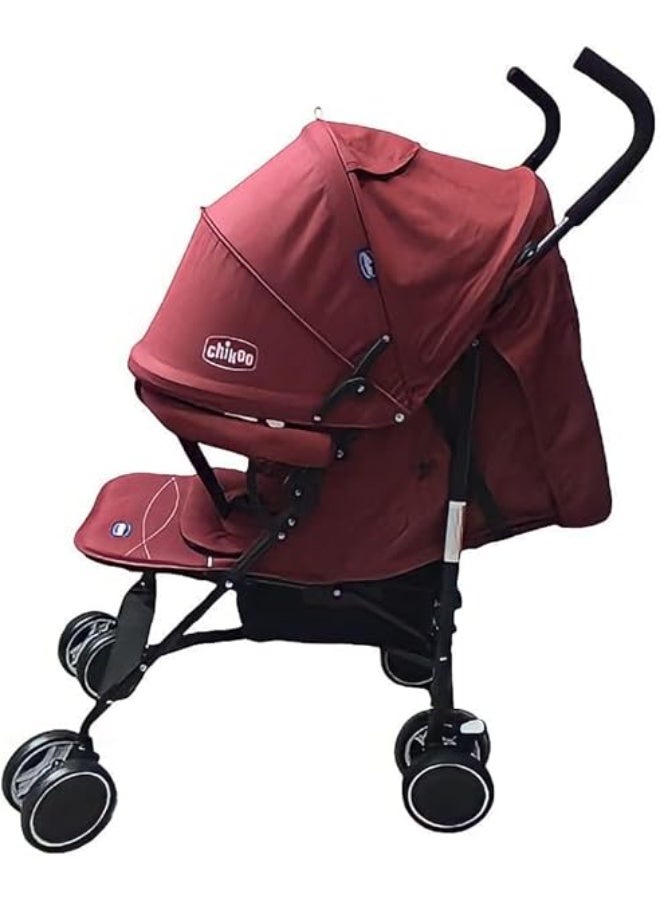 شيكو بامبيو دفع والذهاب عكاز عربة طفل-بورجوندي - Image 1